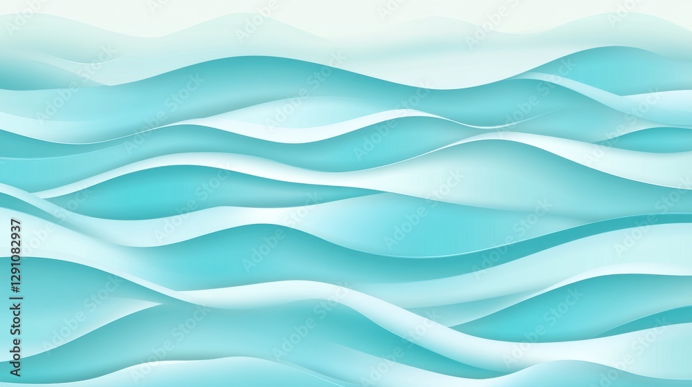 Fototapeta premium Abstract Light Blue Wave Background Design - Modern Graphic Art