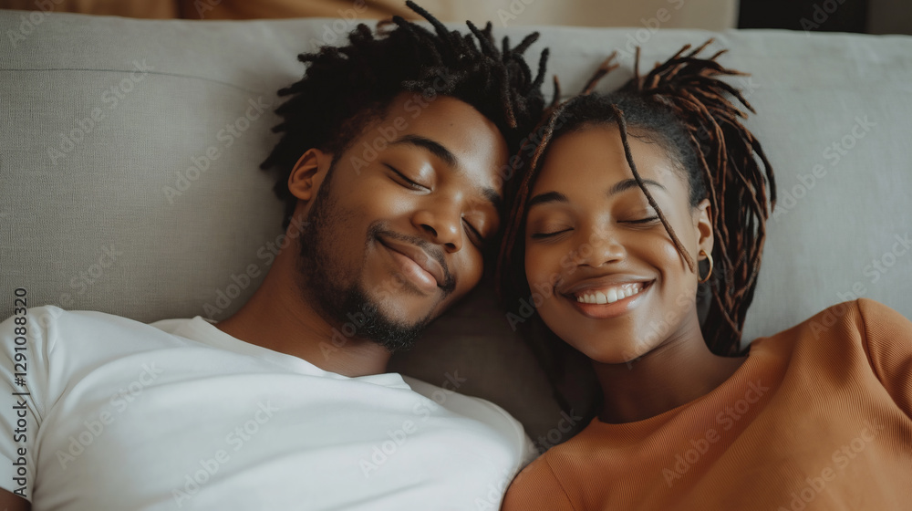 Obraz premium Joyful Moments: A Couple's Intimate Connection