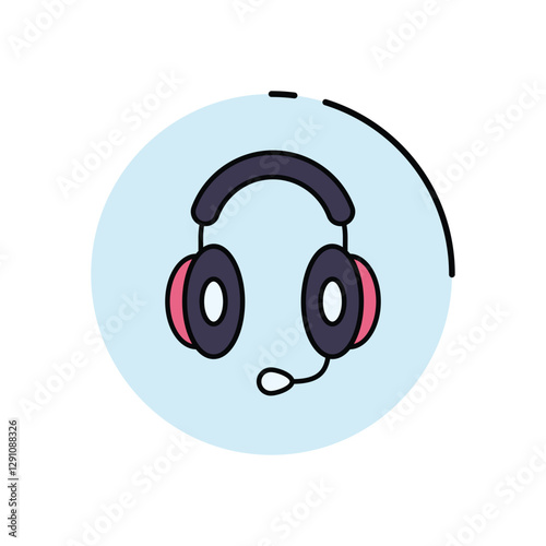 Headphones Vector icon