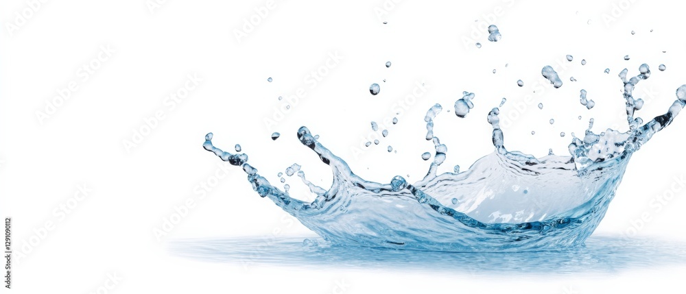 Obraz premium Water Splash on white background