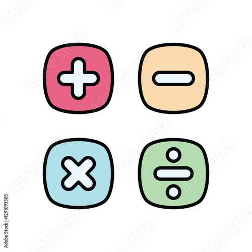 Math Symbols Vector icon