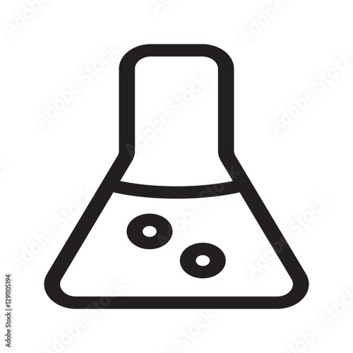Outline of a test tube emitting gas bubbles, illustrating a gas-producing chemical reaction.