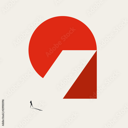 Free Download Business ambition and success vector concept. Symbol of growth, aspiration, motivation and career. Minimal design eps10 illustration - GFXLoad