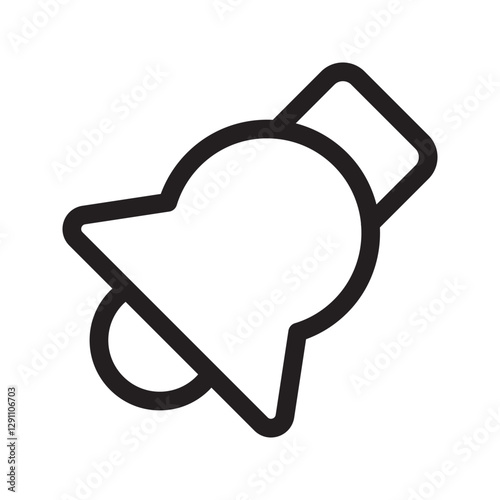 Line icon of a bell with motion lines, representing active notifications or incoming alerts.