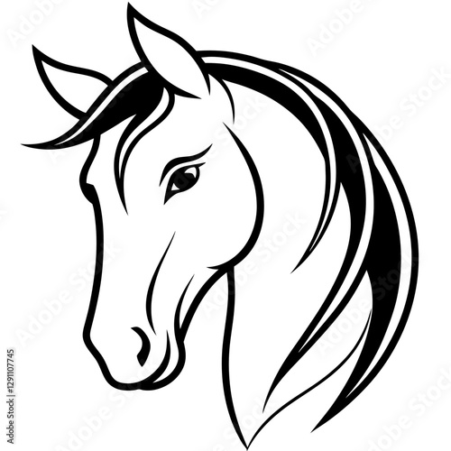 Rearing Horse Silhouette Vector Illustration – High-Quality Clipart