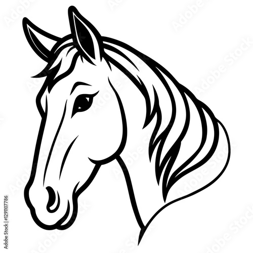 Rearing Horse Silhouette Vector Illustration – High-Quality Clipart