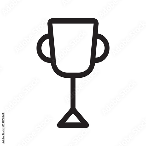 Outline icon of a trophy featuring a star at the center, representing excellence, best performance, or premium status.