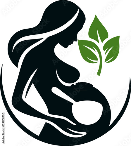 Prenatal Food Logo, Silhouett...