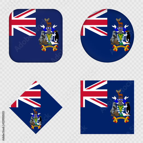 South Georgia and the South Sandwich Islands Flag Icons Pack.