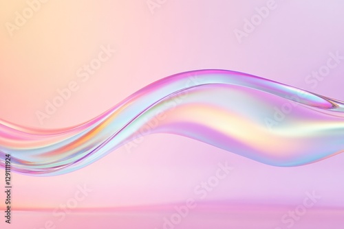 Soft pastel waves blend seamlessly, creating tranquil and ethere