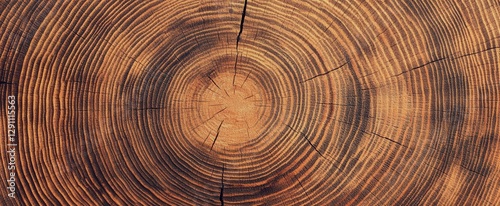 Intricate Patterns of Nature: A Close-Up View of Tree Rings Reflecting Time's Passage