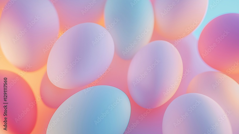 Unusually painted colorful neon pastel easter eggs arranged on a simple plain background, illuminated by a warm, inviting light, evoking a sense of joy and celebration. top view , flat lay Unusually painted colorful neon pastel easter eggs arranged on a simple plain background, illuminated by a warm, inviting light, evoking a sense of joy and celebration. top view , flat lay