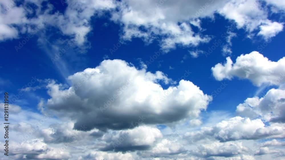 Bright Blue Sky with White Fluffy Clouds - Scenic Atmosphere
Bright Blue Sky with White Fluffy Clouds - Scenic Atmosphere