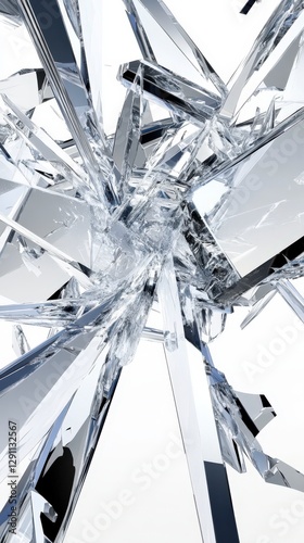 Stunning Abstract Shattered Glass Design: A Mesmerizing Visual Feast