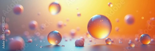 A close-up of air bubbles rising in a liquid is suitable for projects involving liquids, science, or creative visual effects. A place to copy, a banner photo