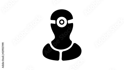 Eye Doctor symbol , black isolated silhouette