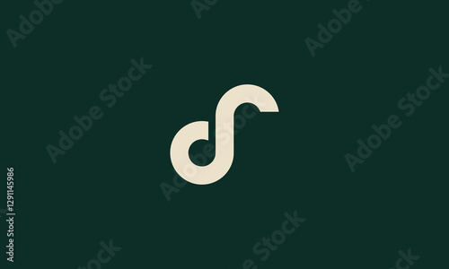 Initial Letter dr Intersected Monogram Logo
