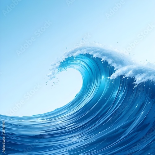 abstract blue wave background modern vector illustration design