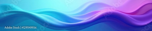 Fluid gradients of teal and purple swirl across canvas , digital, minimal, lines