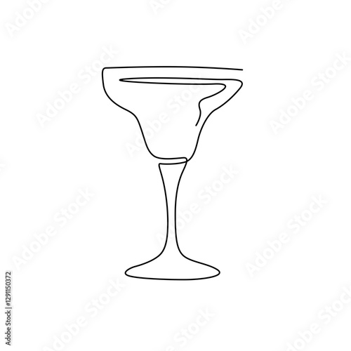 line art beverage glass