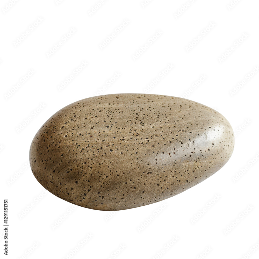 Smooth brown stone with natural texture and shape