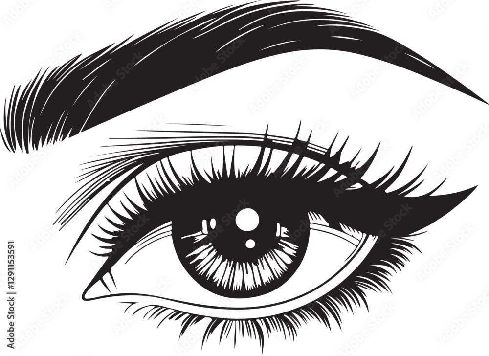 Obraz premium Isolated black simple eye icon Vector, black simple eye Silhouette,black simple eye icon set, black simple eye for logo,color black simple eye Vector illustration, Vector Graphic, EPS 10 