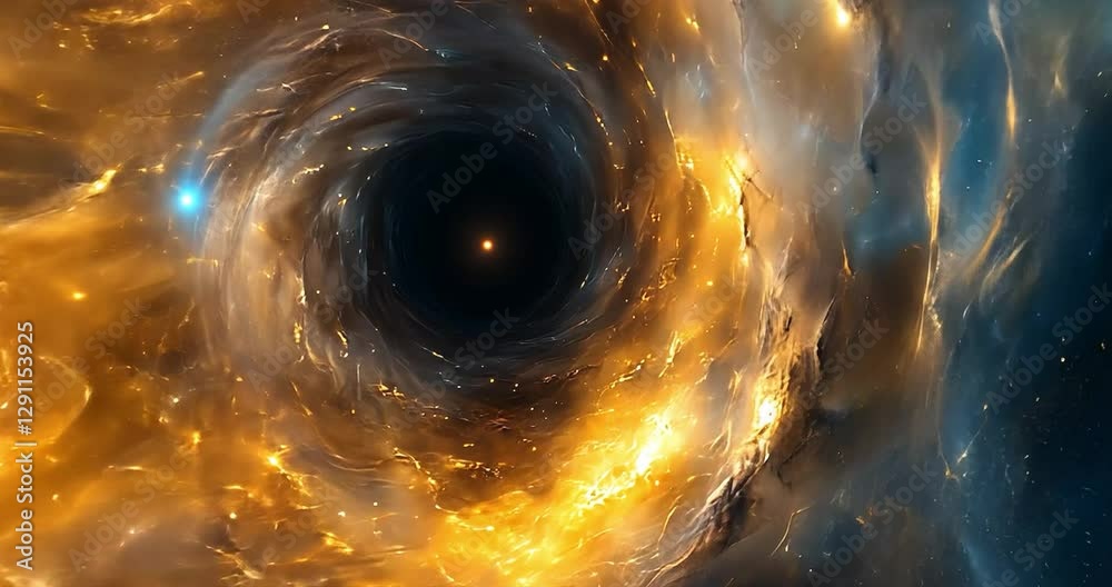 Abstract spiral nebula in space, cosmic vortex