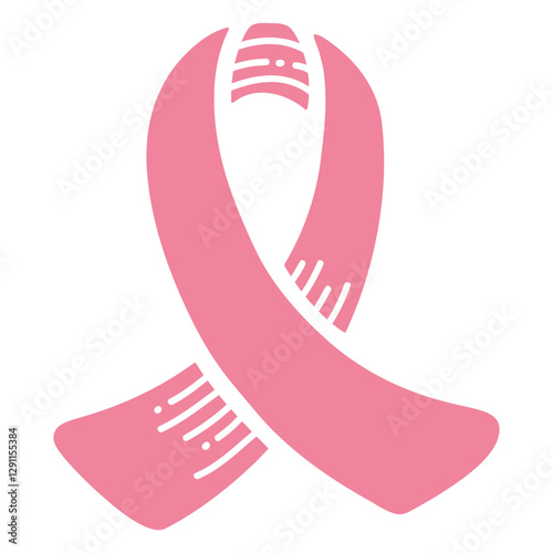 Pink Ribbon of Hope: A stylized pink ribbon, a universal symbol of breast cancer awareness and support, stands out against a clean background. It evokes feelings of hope, resilience, and solidarity.