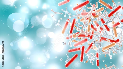 Medical diagram illustrating the different arrangements of cocci bacteria a type of spherical microorganism