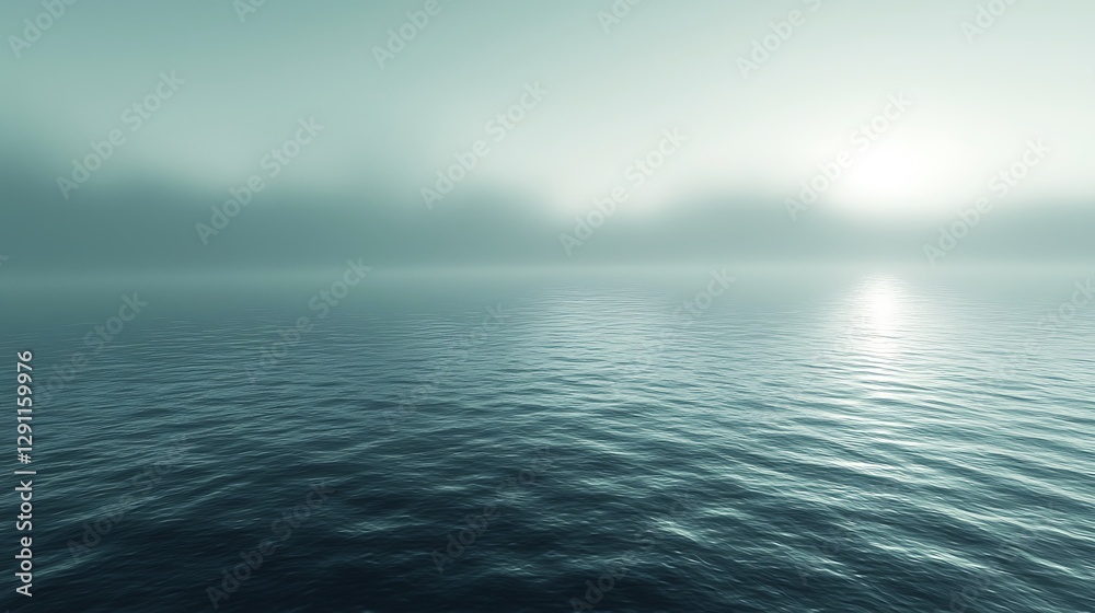 Fototapeta premium Misty morning sunrise over tranquil lake