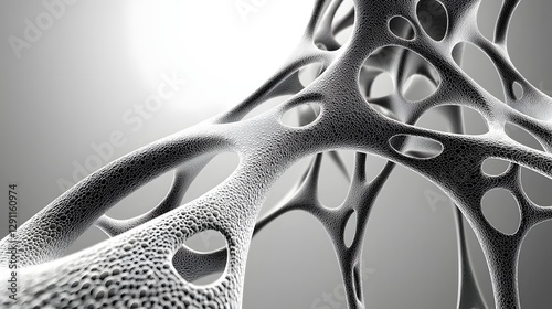 Obraz na płótnie Ultra detailed monochrome image from an electron microscope showcasing the intricate surface structure of cocci bacteria with soft ambient lighting adding a refined and scientific aesthetic w salonie
