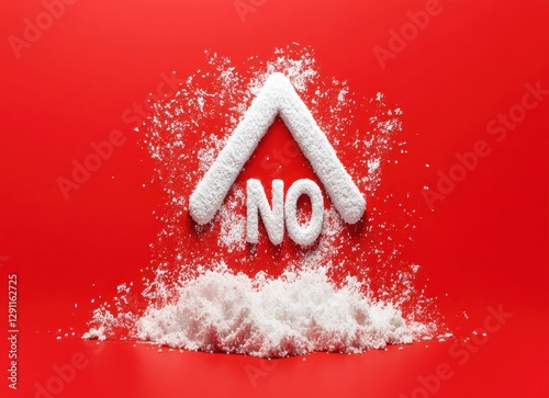 Creative representation of a snow-covered word 