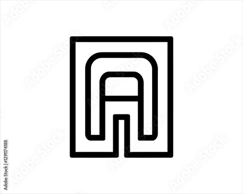 Minimal Real estate company logo icon outline vector illustration