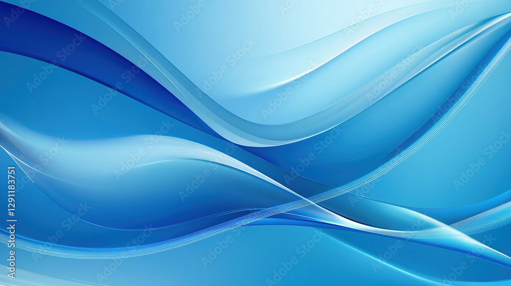 Fototapeta premium Gradient Blue Wave Background