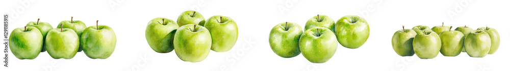 Assortment of Fresh Green Apples in Natural Orchard Setting Group of Crisp Juicy Apples Arranged in Pile on Autumn Leaves with Foliage Background Healthy Organic Fruit Harvest Assortment of Fresh Green Apples in Natural Orchard Setting Group of Crisp Juicy Apples Arranged in Pile on Autumn Leaves with Foliage Background Healthy Organic Fruit Harvest