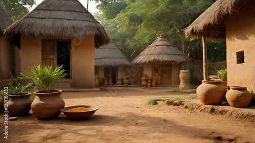 beautiful indian village hut 