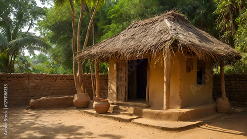 beautiful indian village hut 
