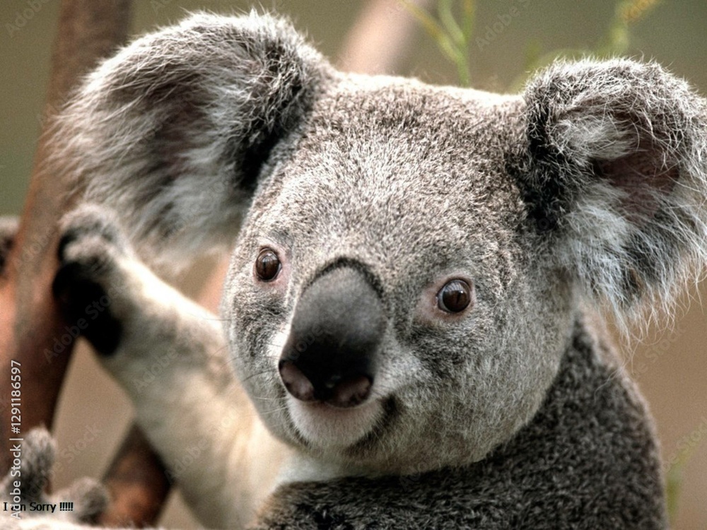 Fototapeta premium koala sleeping on a tree