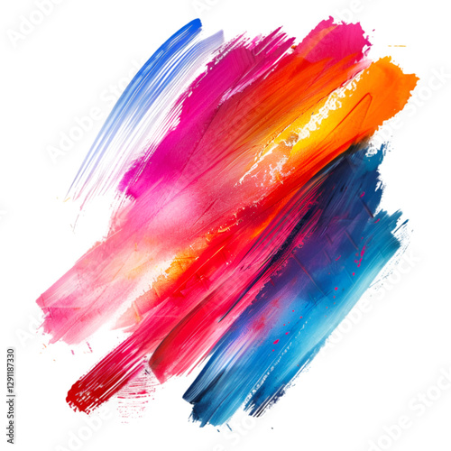 Wallpaper Mural Vibrant Colorful Abstract Paint Strokes Art Design Torontodigital.ca