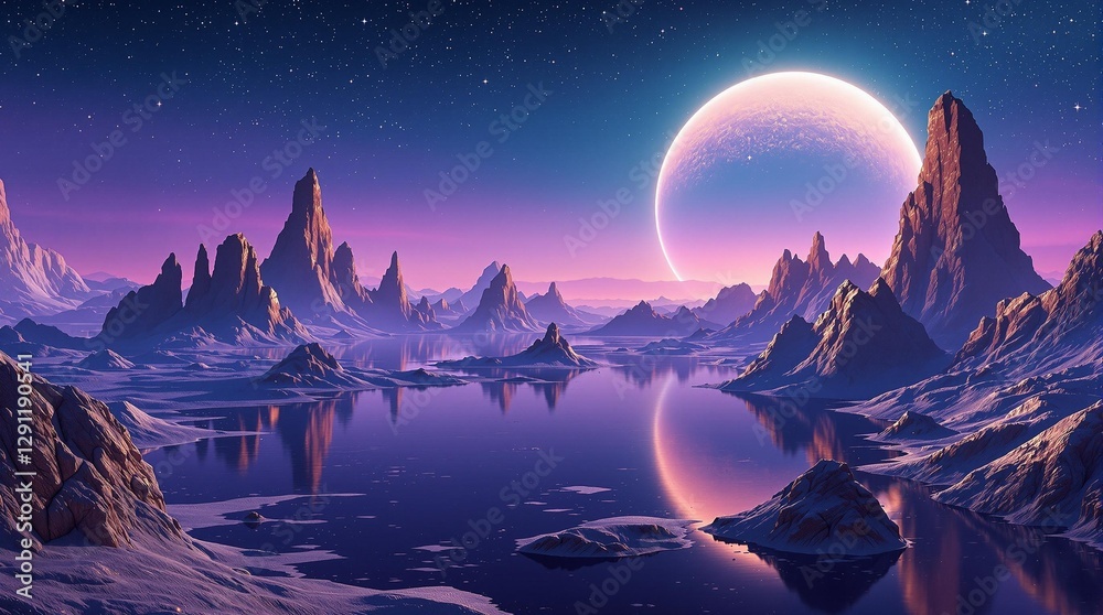 Fototapeta premium Alien planet scenery 