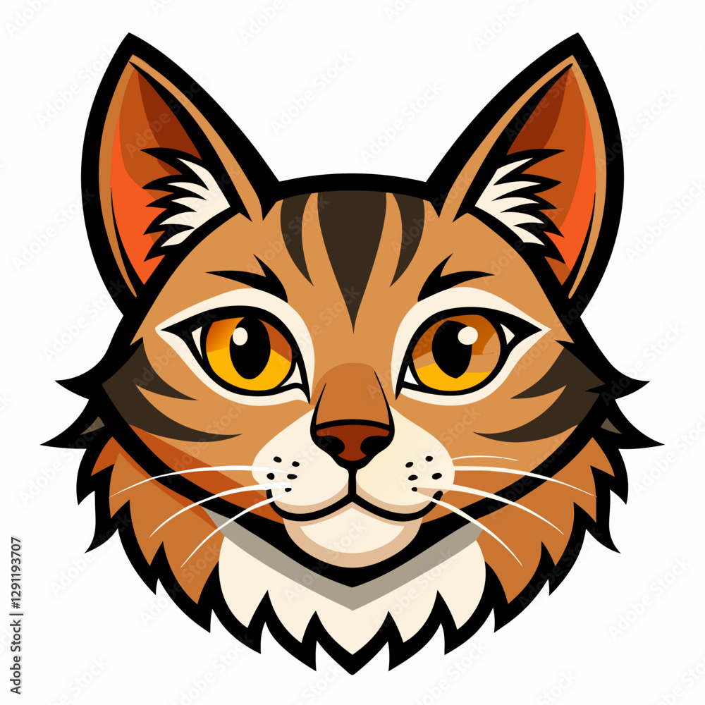 Obraz premium Vector illustration of a cat