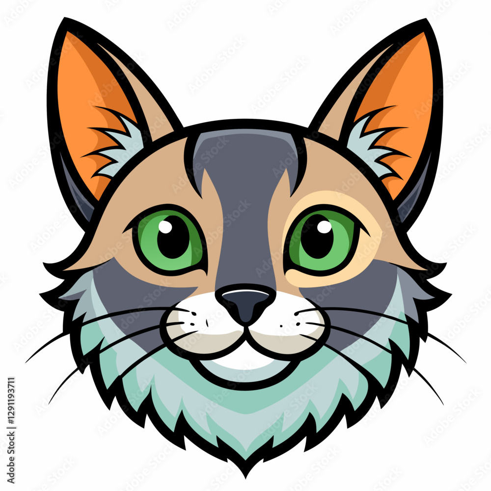 Fototapeta premium Vector illustration of a cat