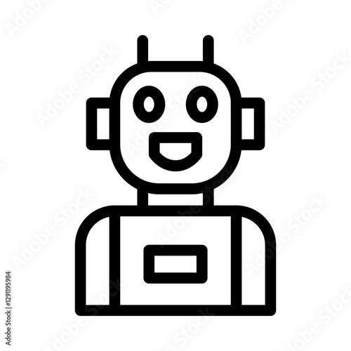 robot ai outline style