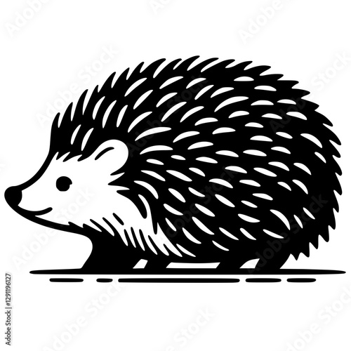 Silhouette of a hedgehog