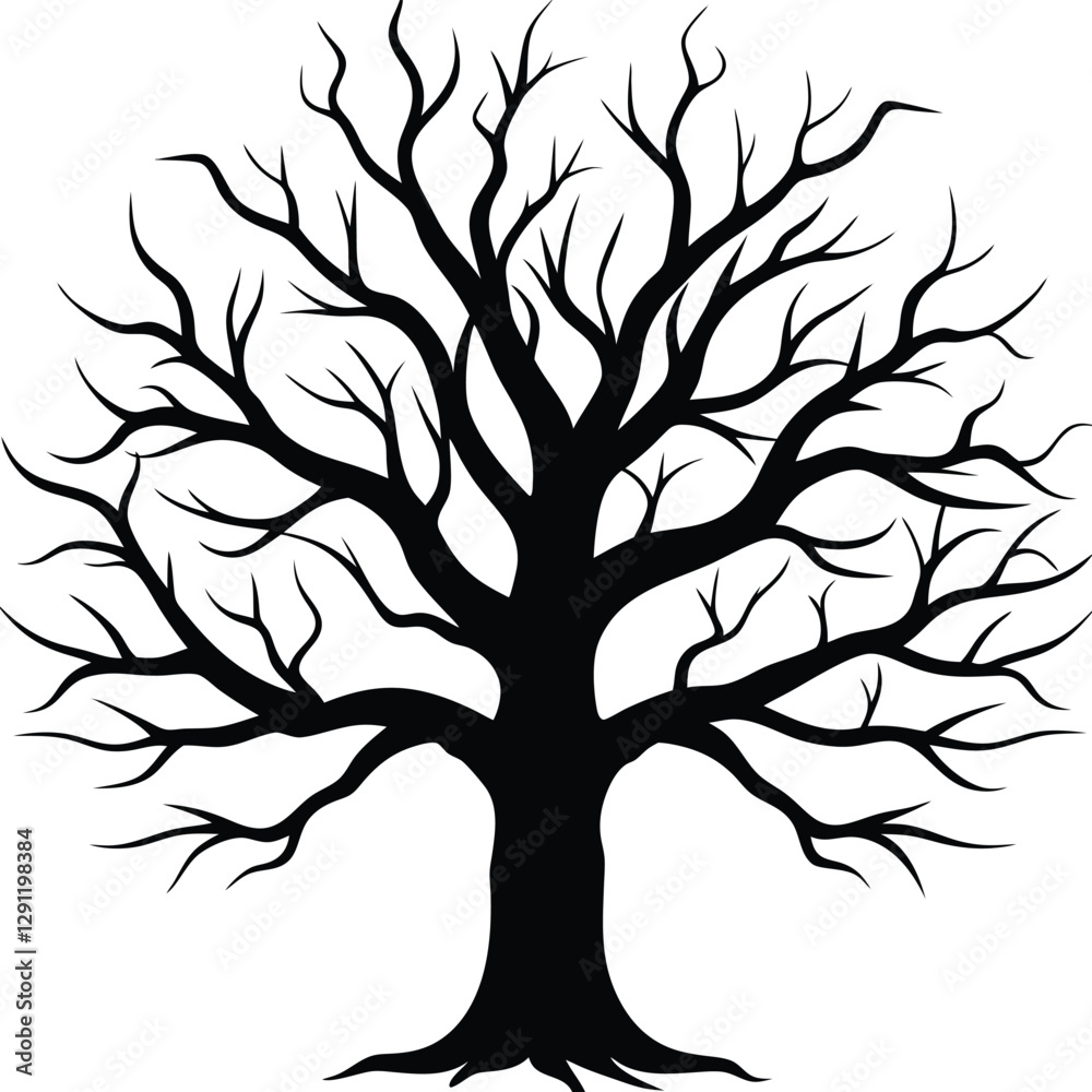 Obraz premium tree silhouette vector