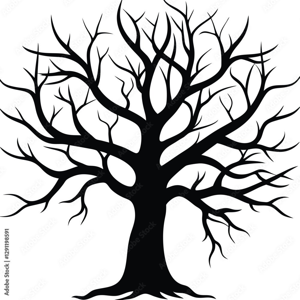 Obraz premium tree silhouette vector