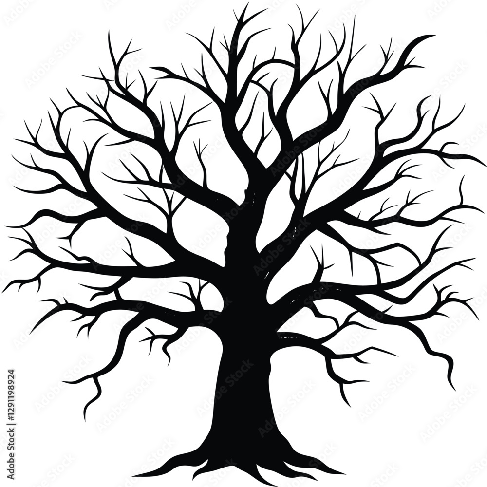 Obraz premium tree silhouette vector