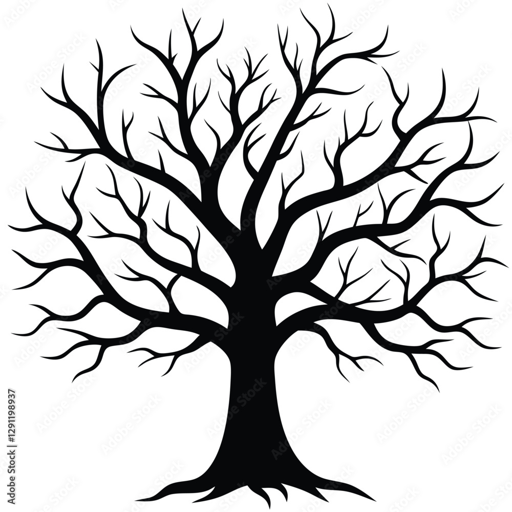 Obraz premium tree silhouette vector