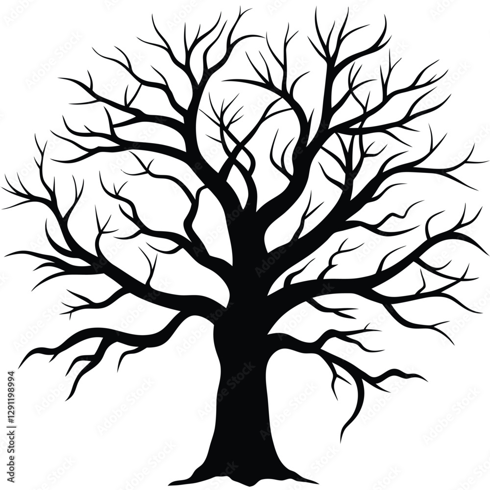 Obraz premium tree silhouette vector
