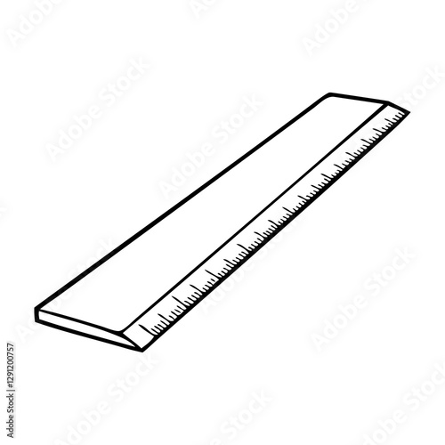 ruler sketch vector illustration